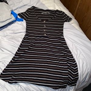 Short Sleeve Striped Dress